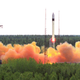 Lanzamiento de un cohete Rockot desde el cosmódromo de Plesetsk. Foto: ESA.